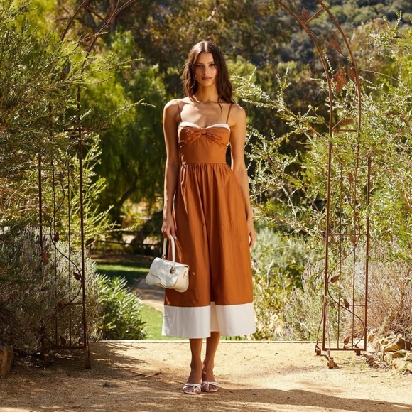 NEW ASTR THE LABEL | $99 Contrast Trim Midi Dress - Picture 2 of 7